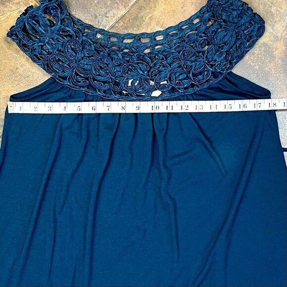 Debbie Miller Turquoise Embroidery Dress Small - Picture 6 of 8